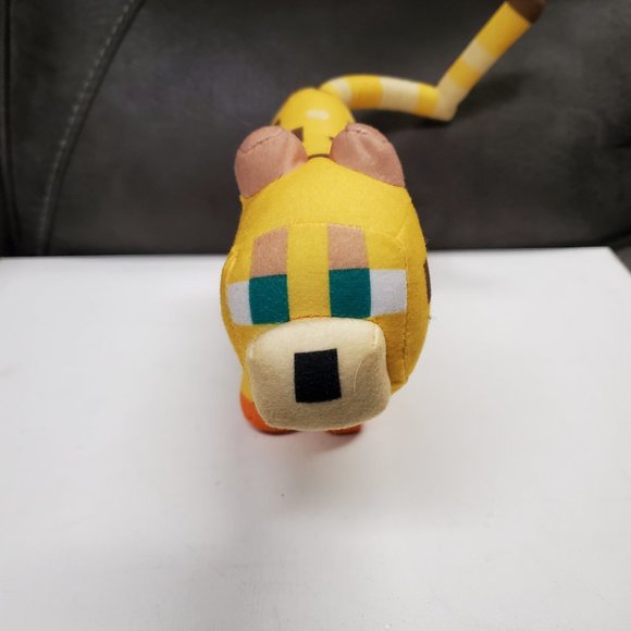 Plush Minecraft Mojang Ocelot Yellow Cat Cheetah Stuffed Animal - Picture 1 of 6